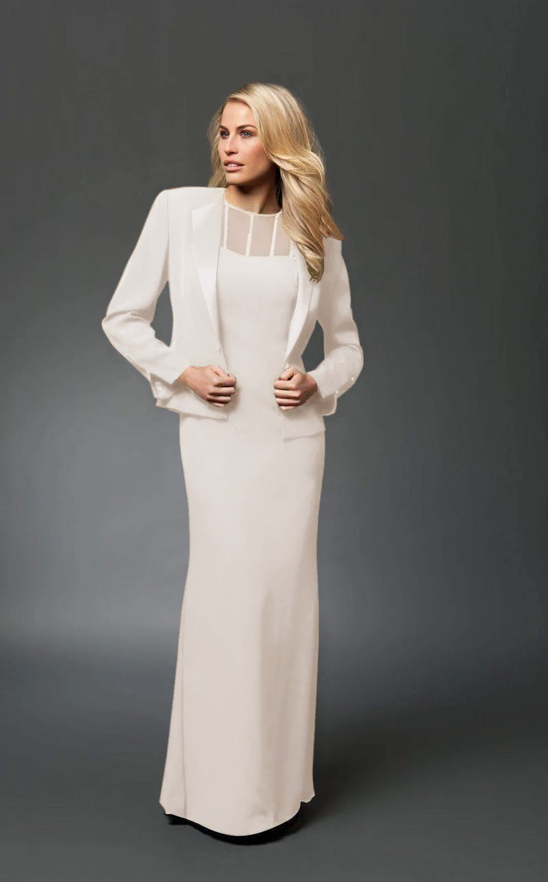 Alexander by Daymor 702105 Beaded Illusion Sheath Dress with Jacket
