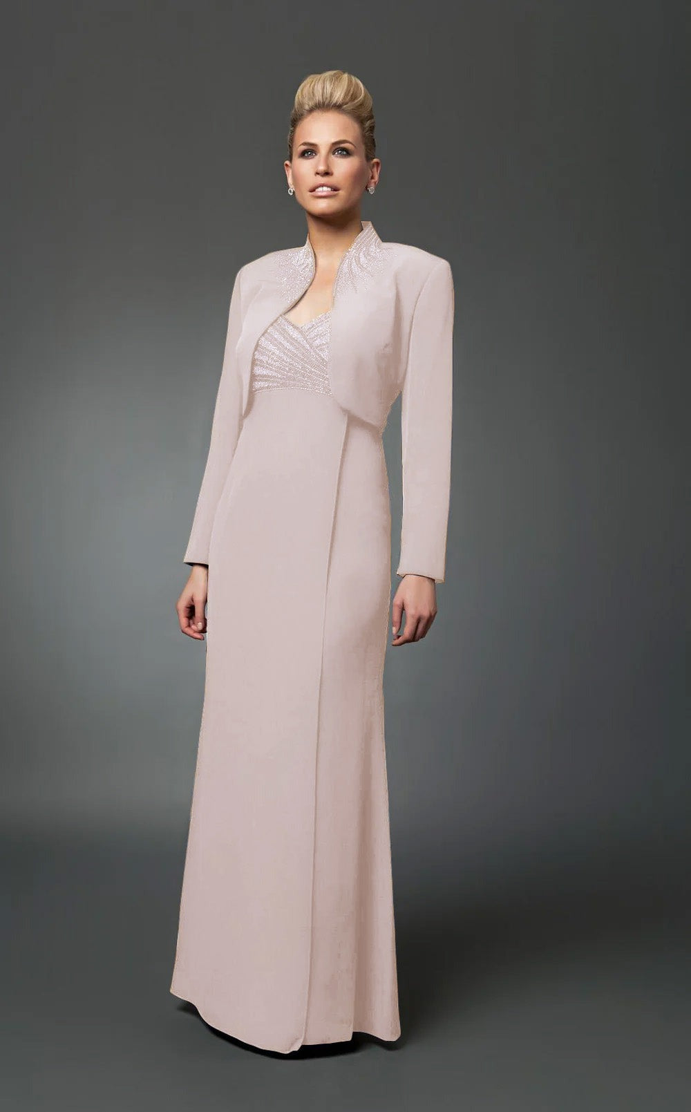 Alexander by Daymor 703112 Embellished Sweetheart A-Line Dress with Jacket