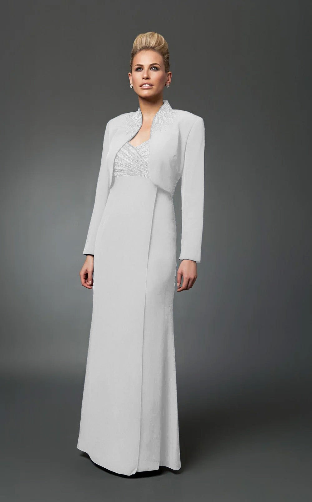 Alexander by Daymor 703112 Embellished Sweetheart A-Line Dress with Jacket