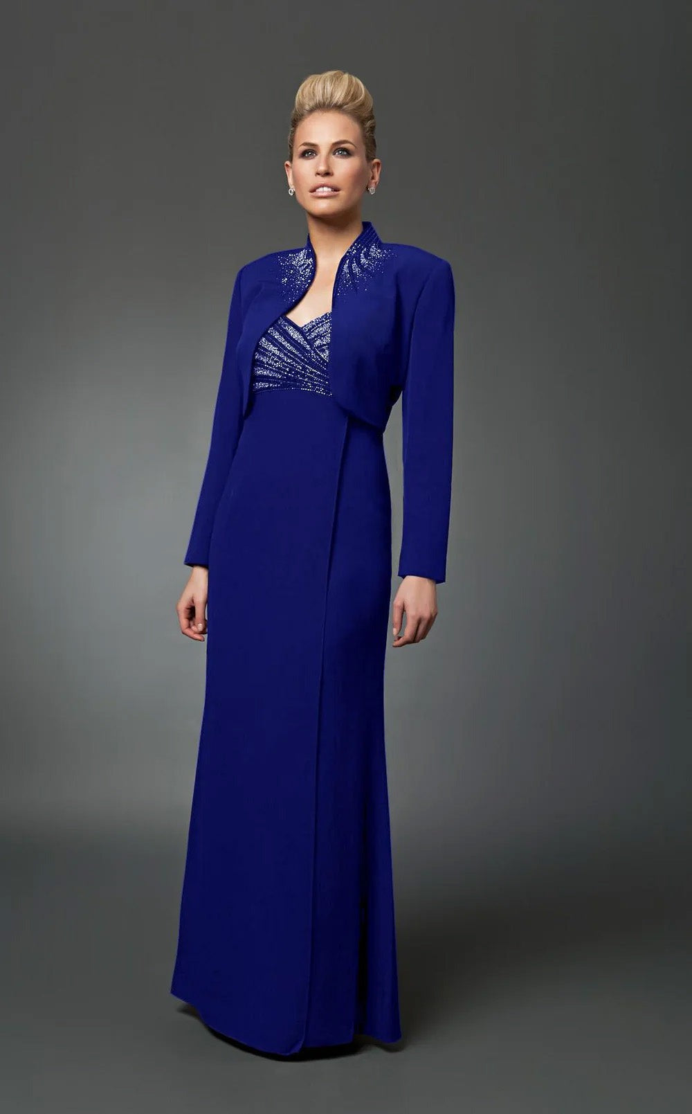 Alexander by Daymor 703112 Embellished Sweetheart A-Line Dress with Jacket
