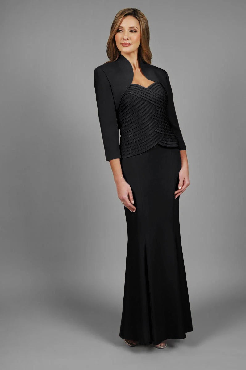 Alexander by Daymor 707003 Strapless Sweetheart Trumpet Gown with Bolero