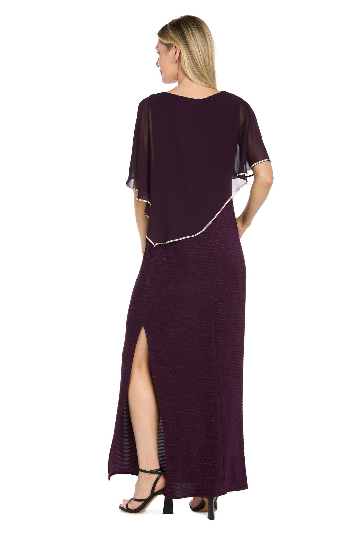 Jewel Floor-Length Chiffon Formal Sheath R&M Richards 7076P