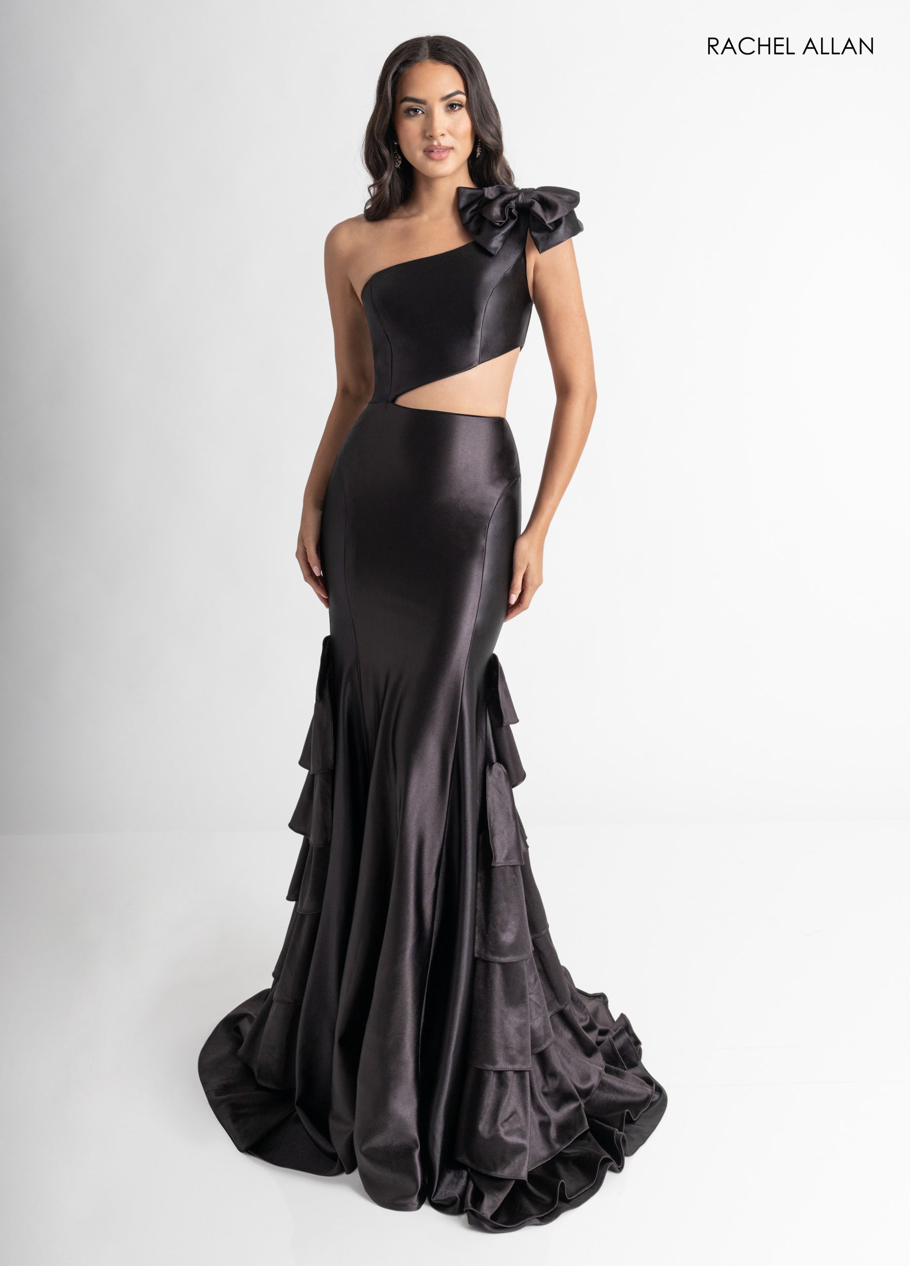 Prom Dresses Long Formal Rufle Prom Dress Black