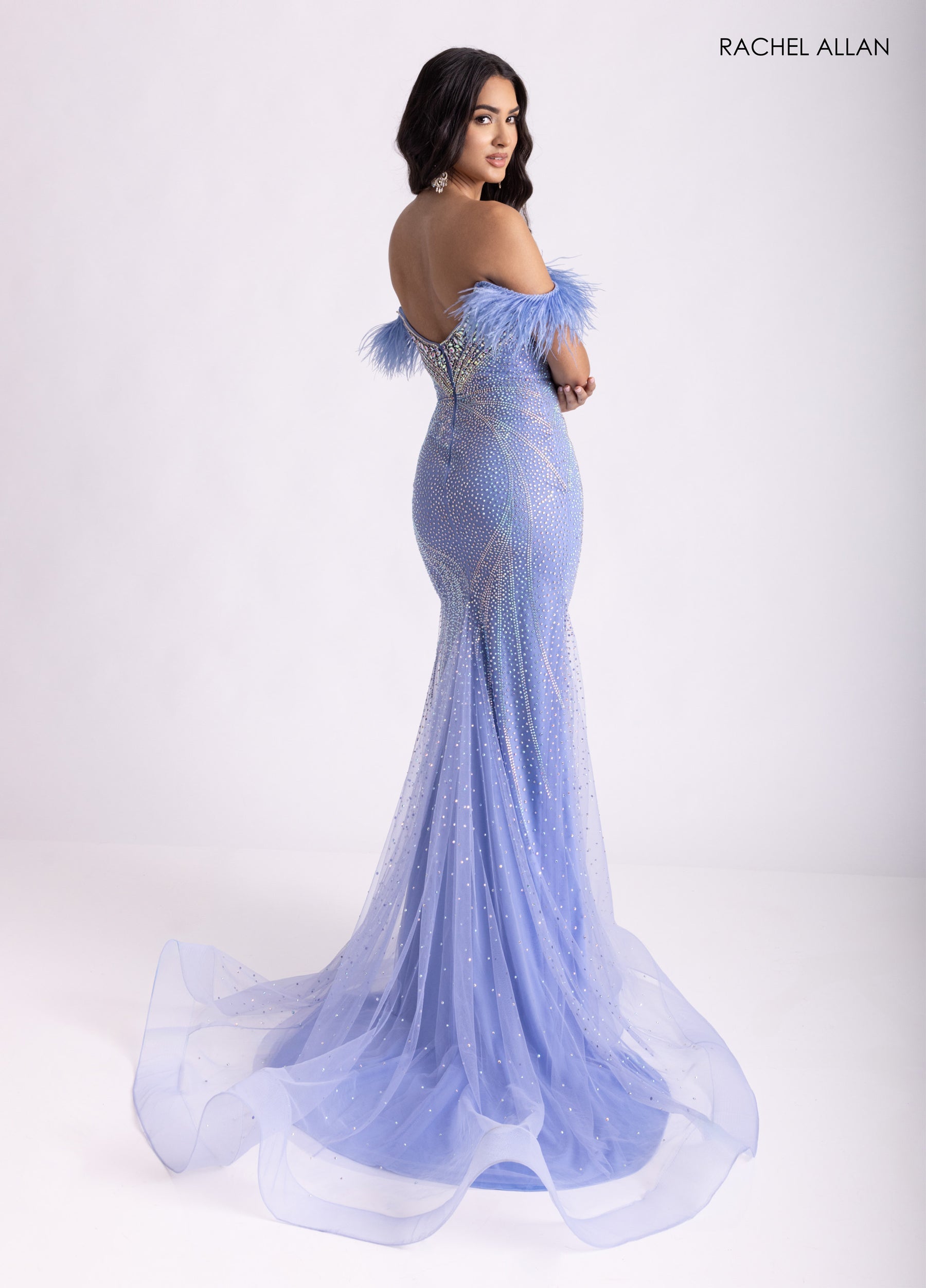 Prom Dresses Long Formal Beaded Mermaid Prom Dress Periwinkle