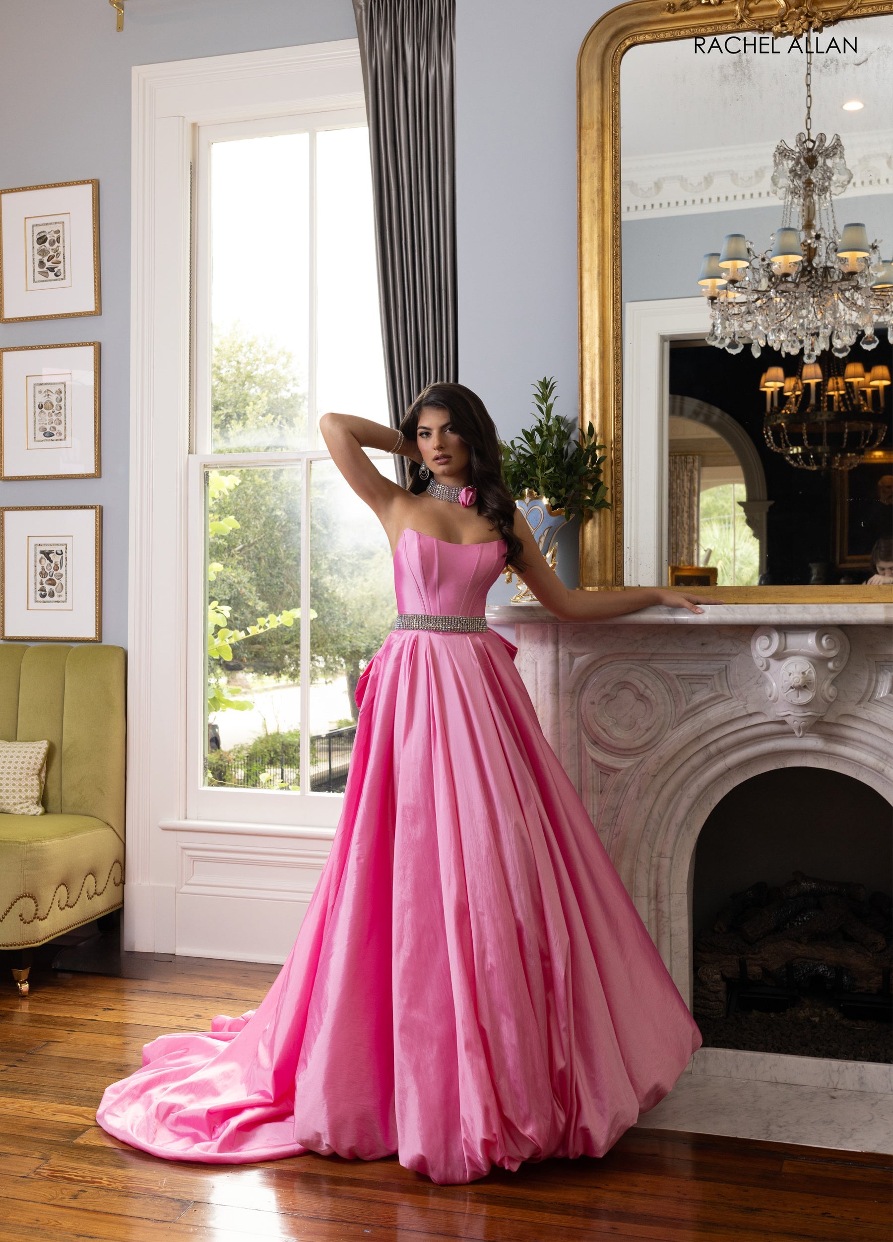 Prom Dresses Long A Line Corset Formal Ball Gown Candy Pink