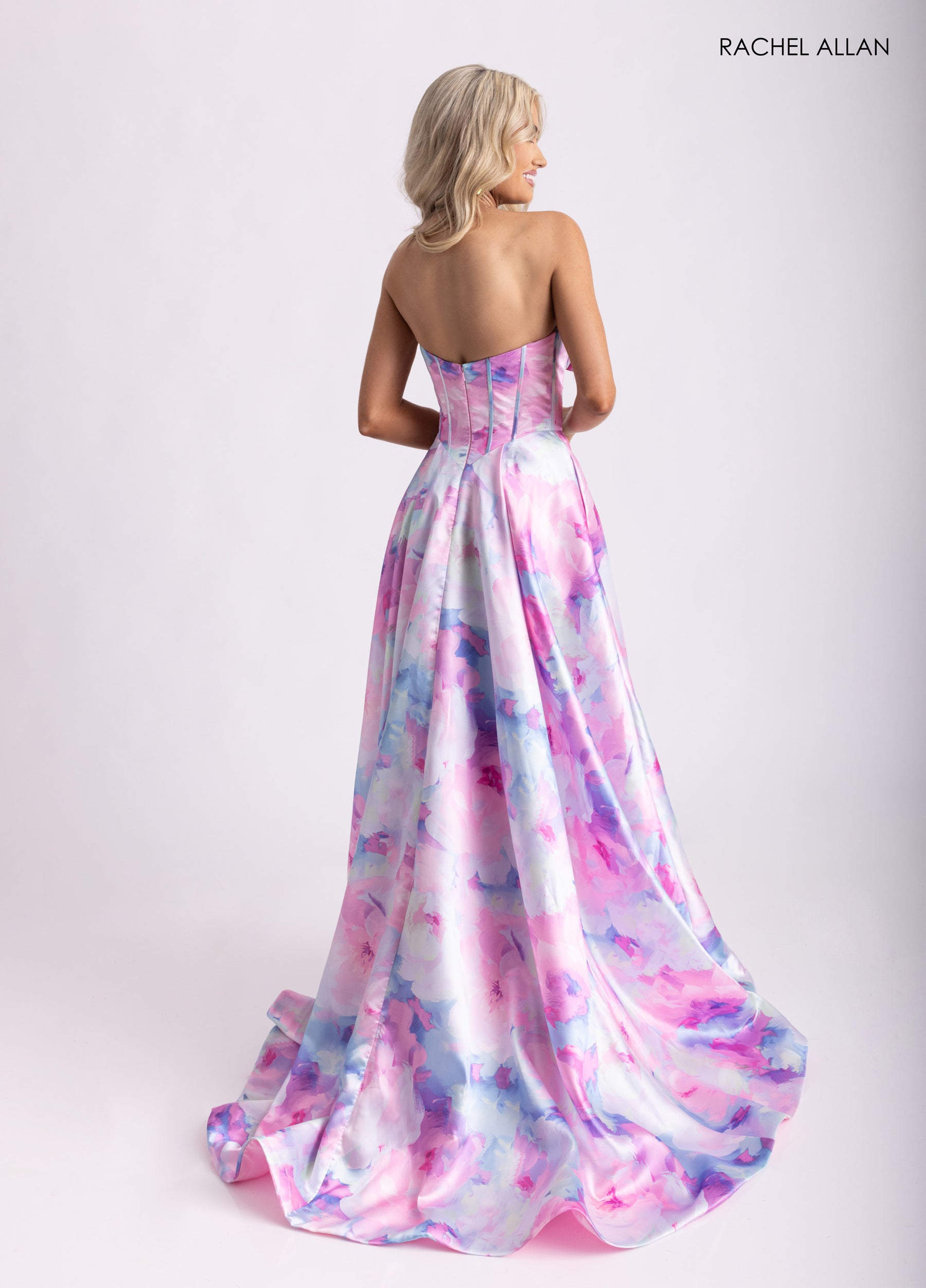Prom Dresses Long Formal A Line Prom Evening Dress Pink Multi