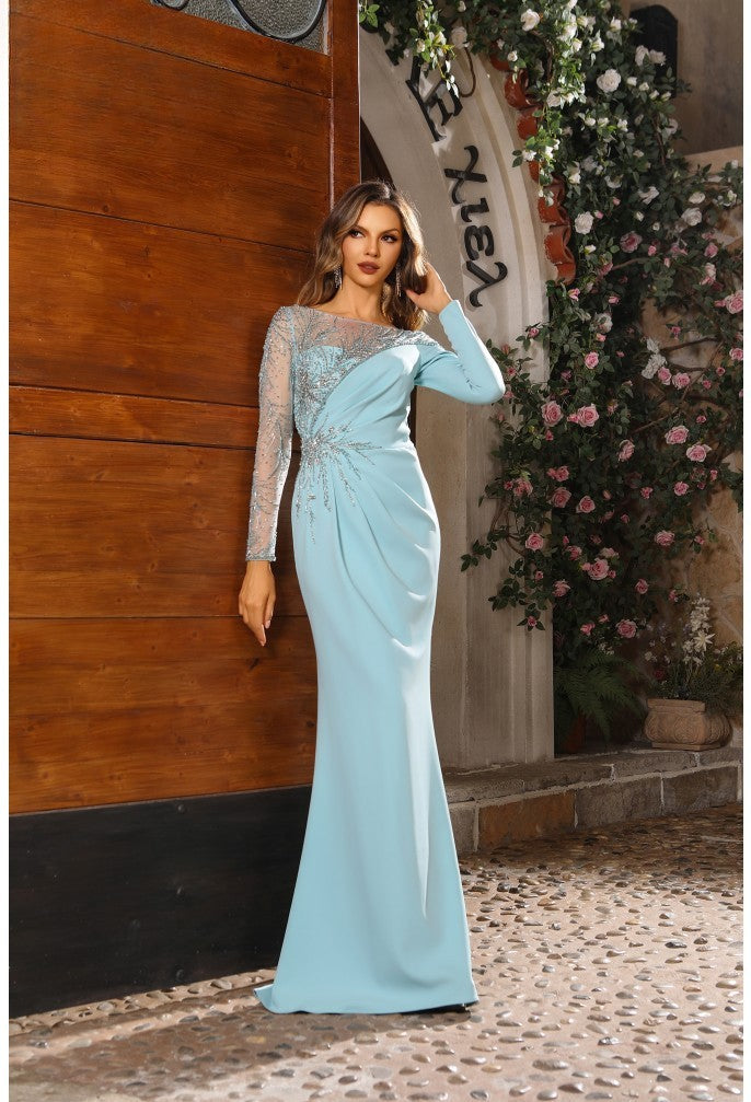 Mother of the Bride Dresses Long Sleeve Mother of the Bride Formal Dress Seafoam