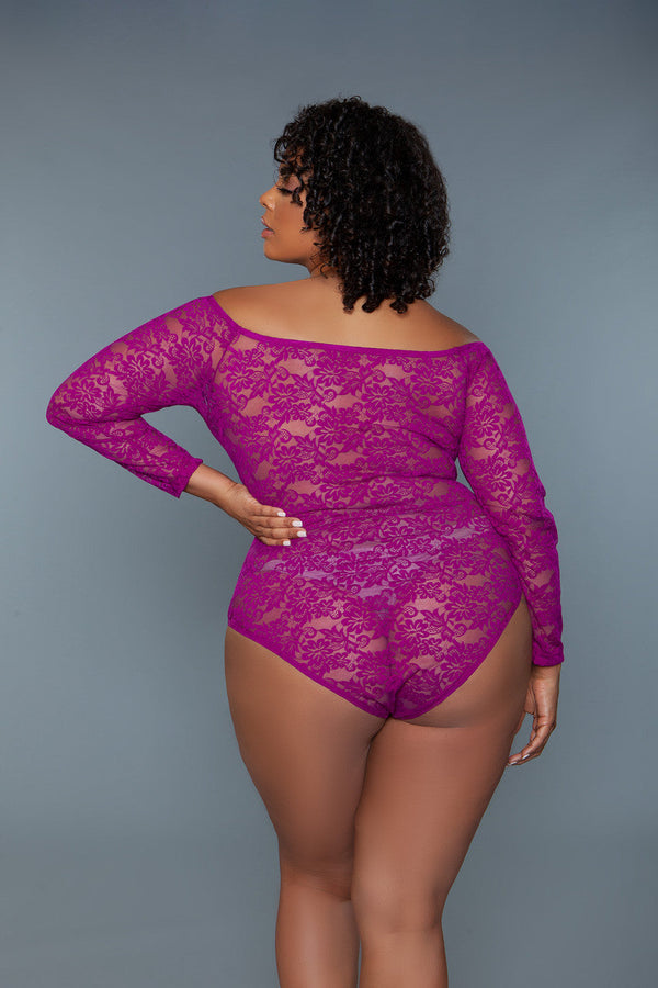 Lingerie 2248P Marina Bodysuit Dark Magenta