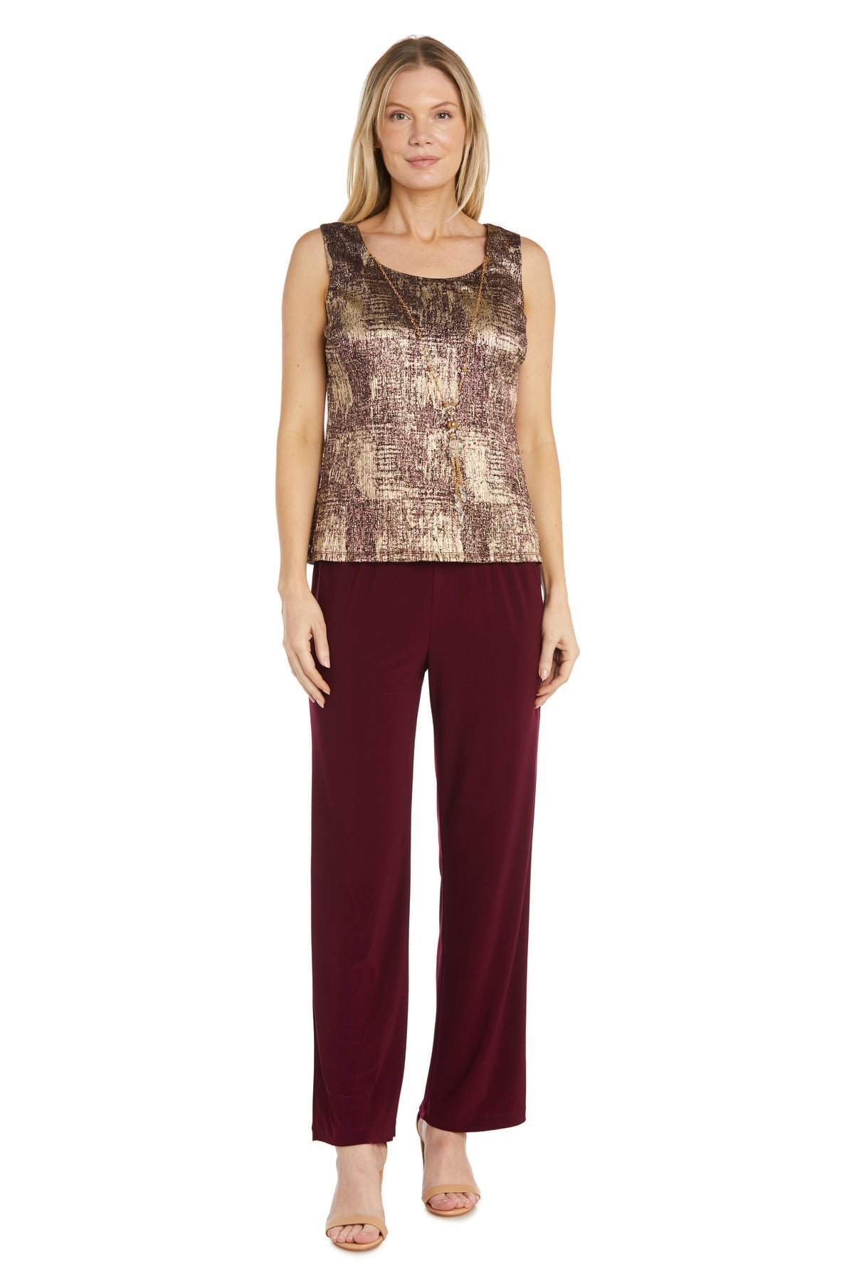 Pant Suit Long Formal Print Petite Pant Suit Burgundy