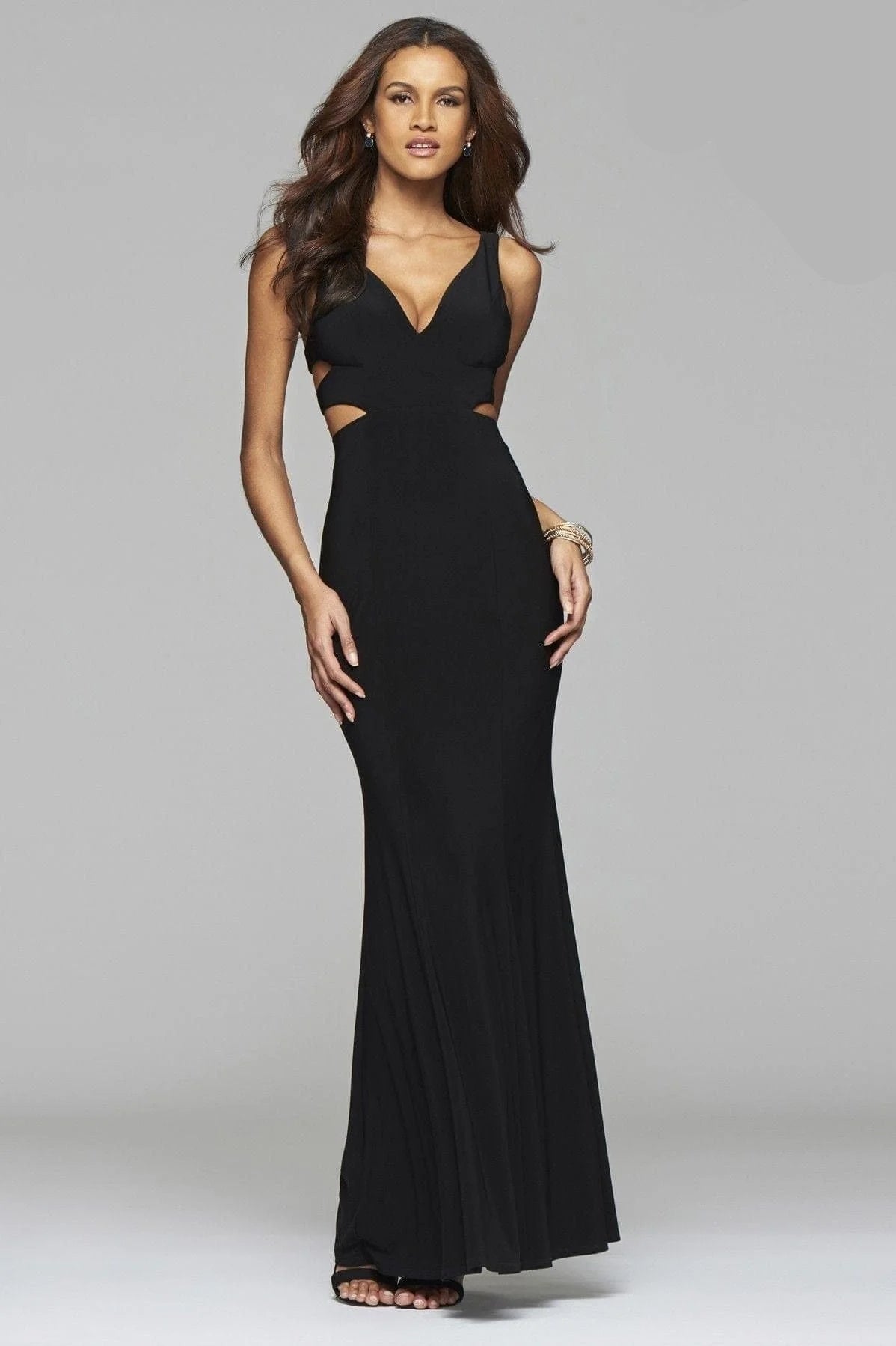 Prom Dresses Fitted Long Formal Evening Prom Gown Black