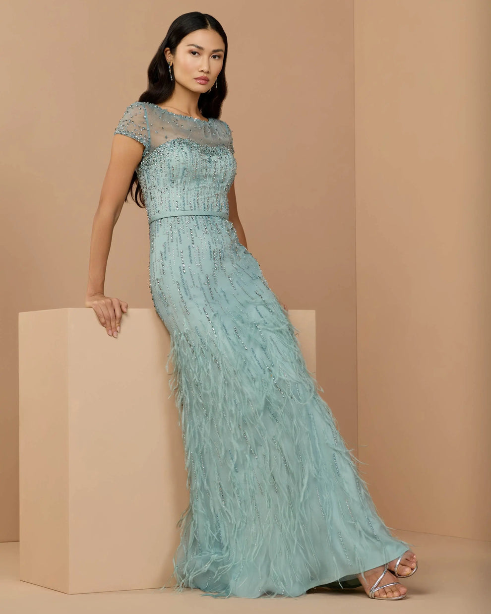 Illusion Floor-Length Sequin Formal Mermaid Mac Duggal 77198