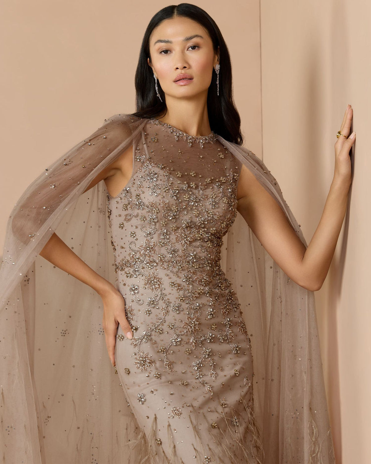 Illusion Floor-Length Tulle Occasion Mermaid Mac Duggal 77104