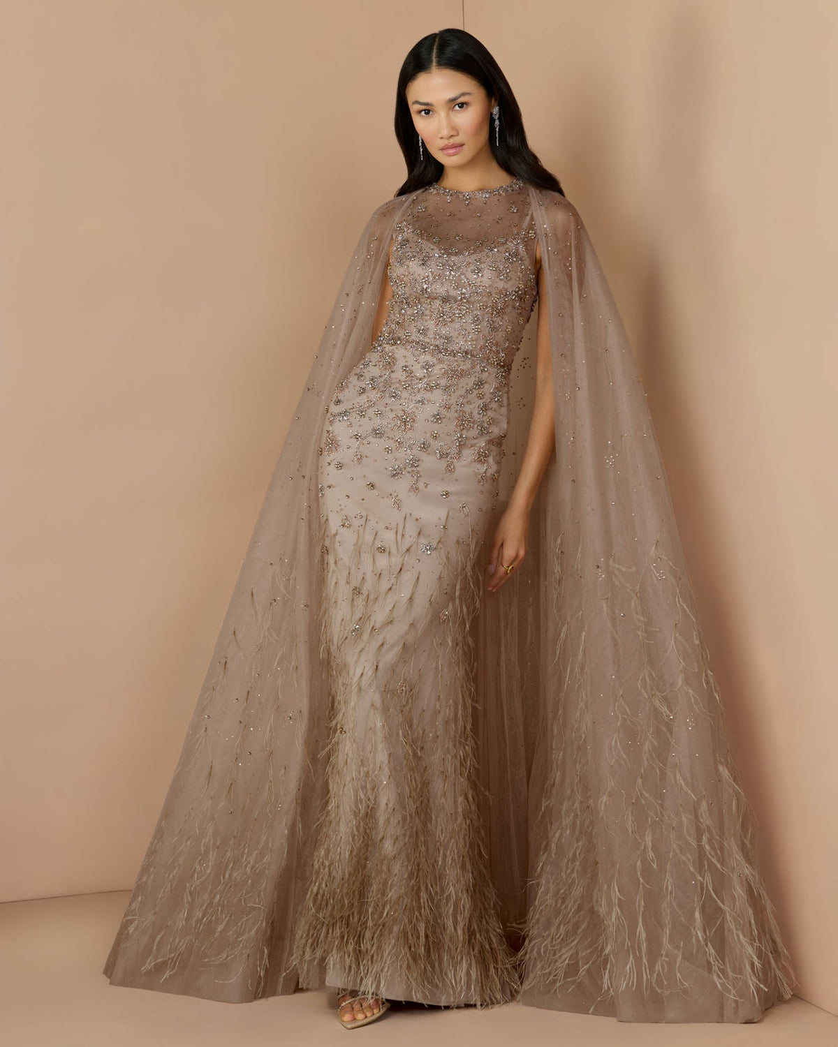 Illusion Floor-Length Tulle Occasion Mermaid Mac Duggal 77104