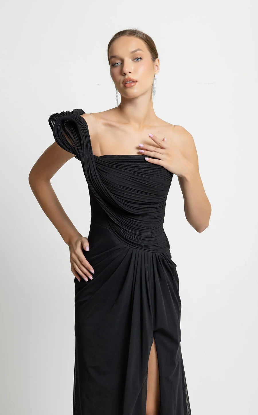 Prom Dresses Long Formal Slit Prom Dress Black