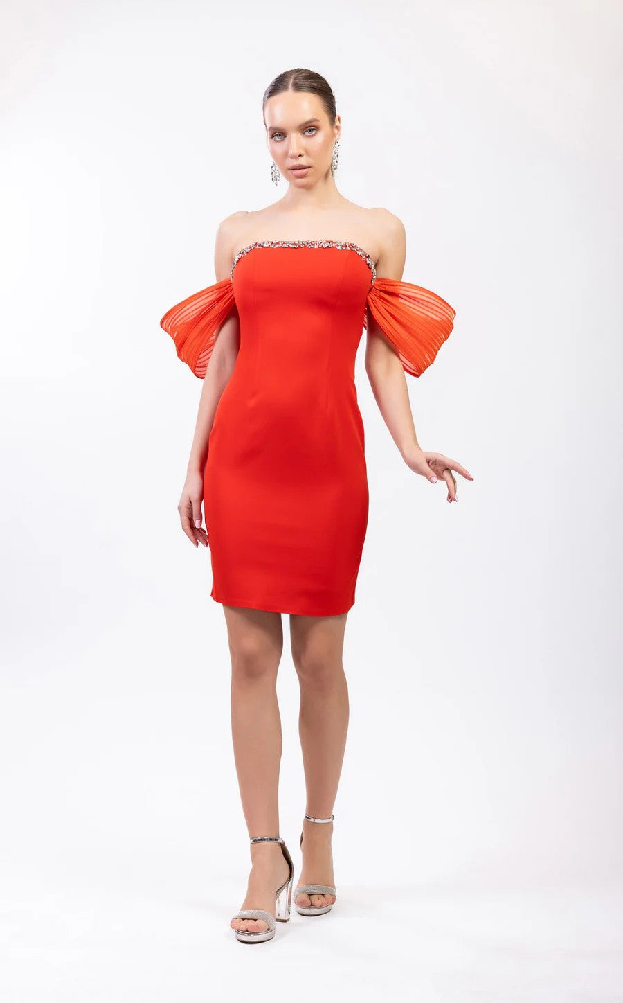 Cocktail Dresses Homecoming Short Beaded Cocktail Dress Orange