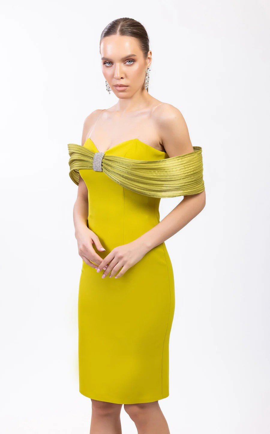 Odrella 7880 Short Homecoming Fitted Cocktail Knee Length Dress