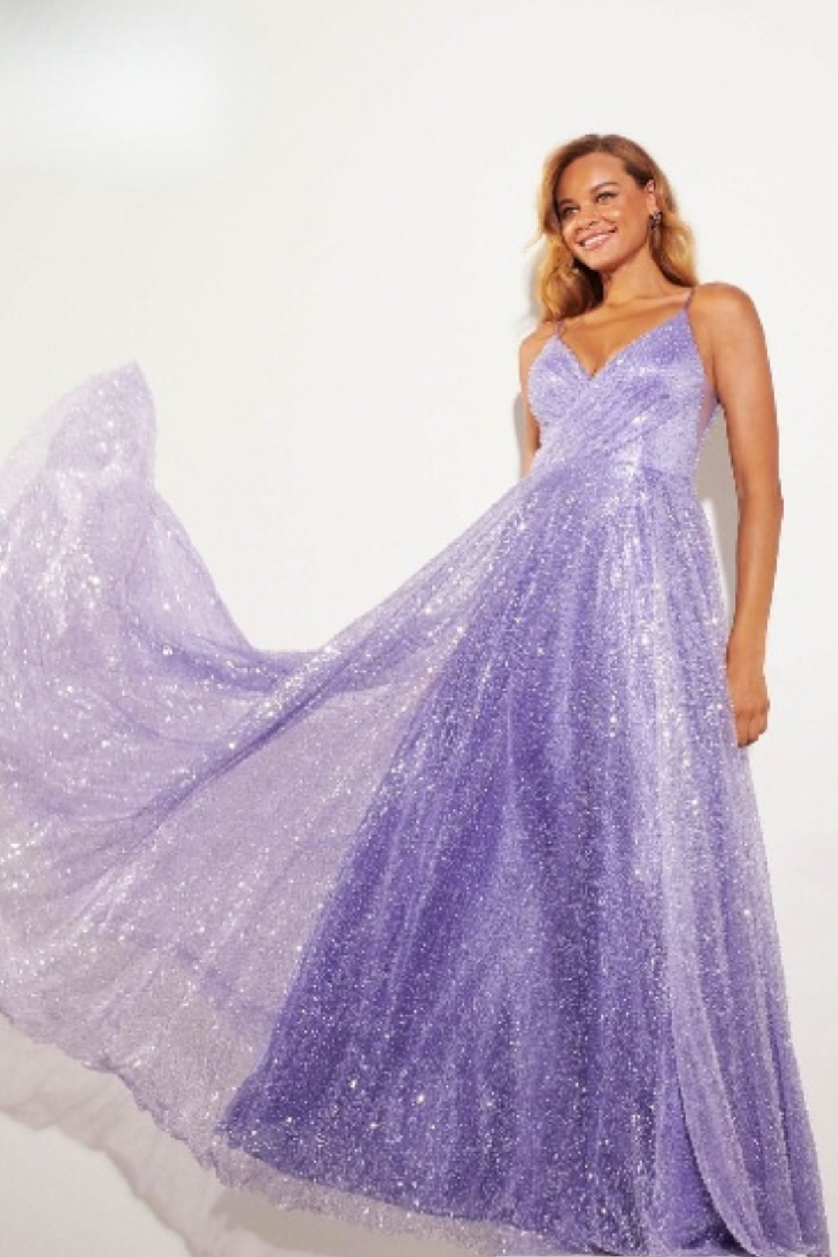 Prom Dresses Prom A Line Long Formal Sequin Pocket Dress Lilac