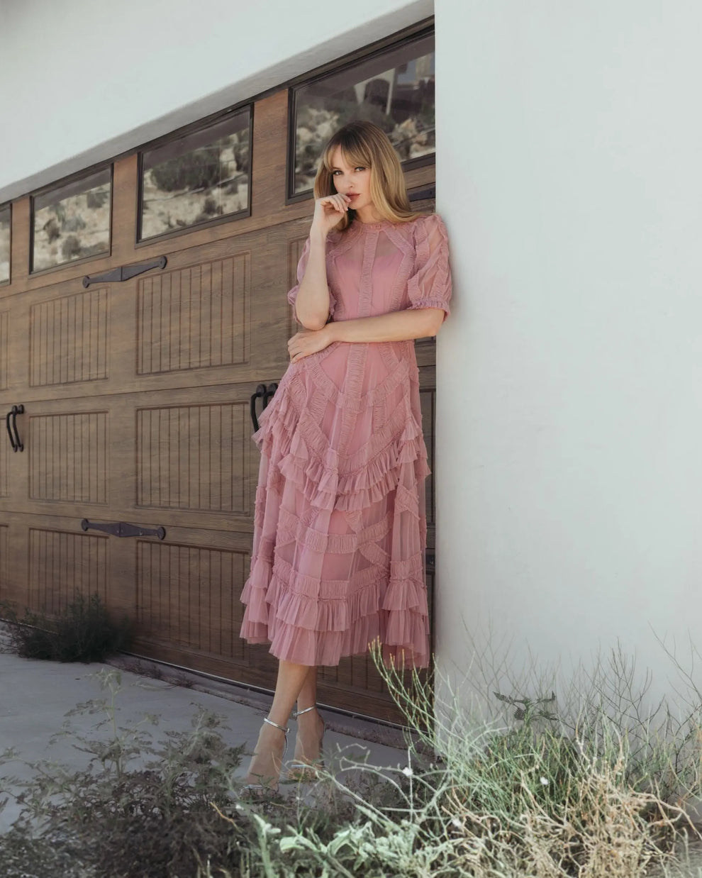 Illusion Midi Tulle Evening A-Line Mac Duggal 998058P