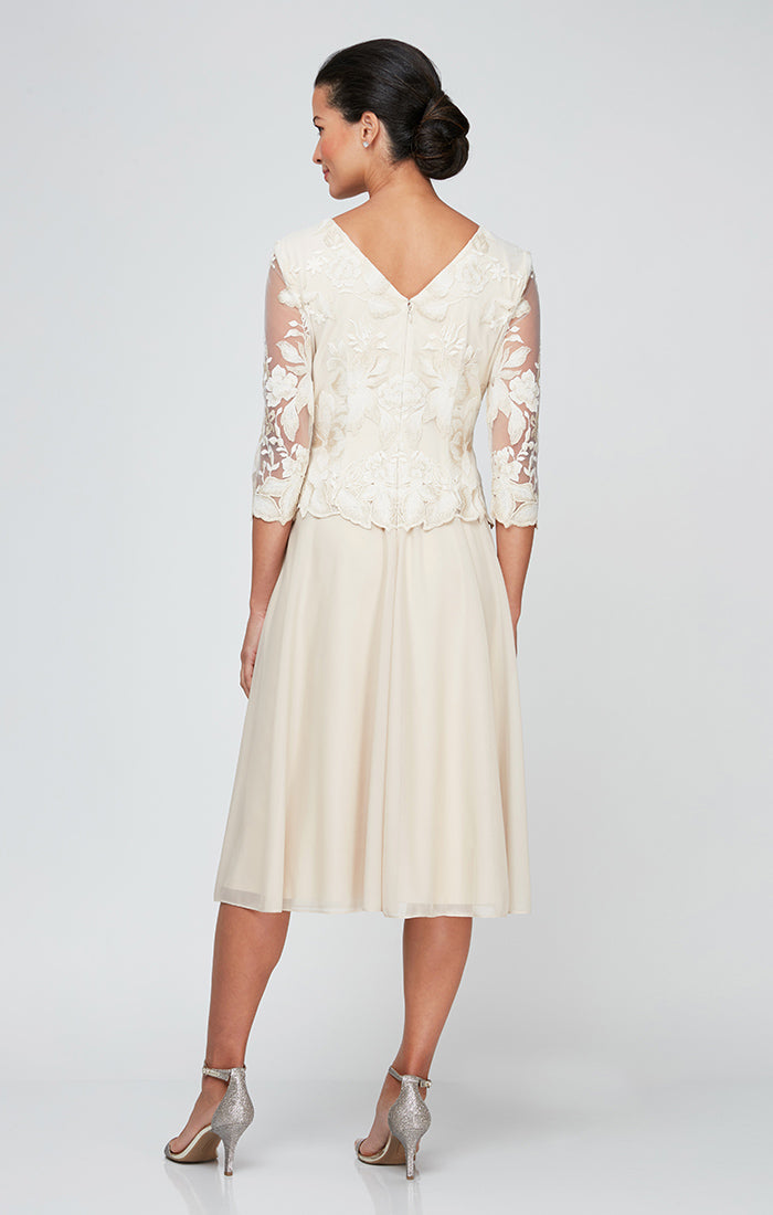 Mother of the Bride Dresses Petite Short Tea Length Cocktail Mother of the Bride A Line Dress Taupe
