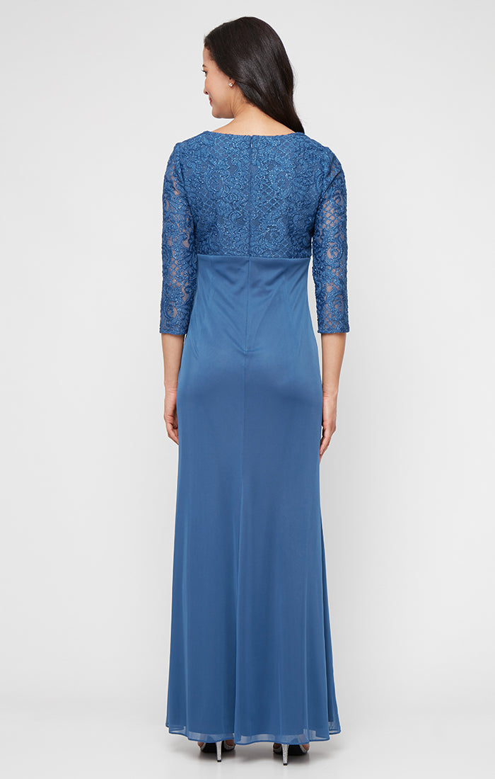 Mother of the Bride Dresses Beaded Petite Long Formal Mother of the Bride A Line Dress Wedgewood