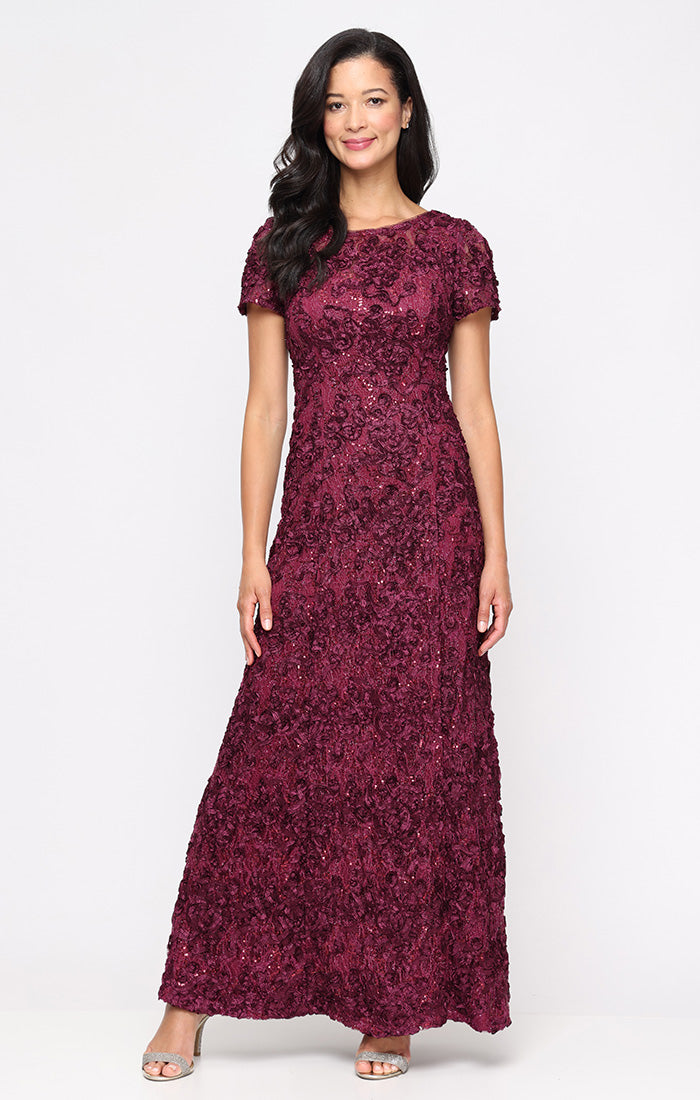 Mother of the Bride Dresses A Line Long Formal Mother of the Bride Lace Petite Dress Wine
