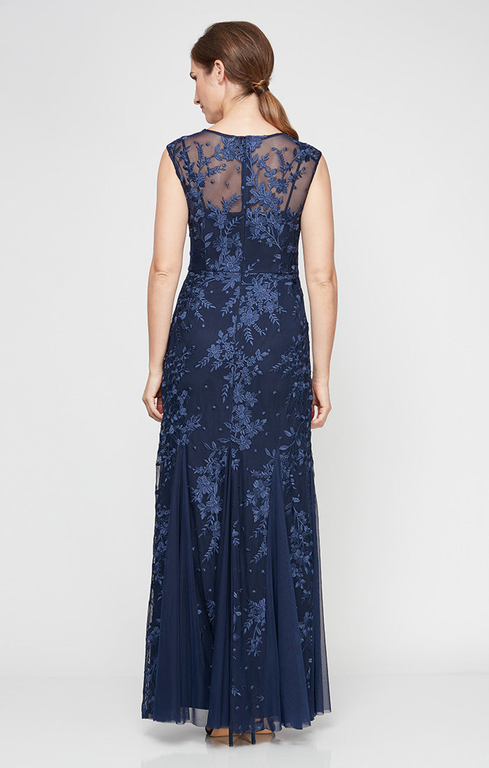 Mother of the Bride Dresses Long Formal Floral Mother of the Bride Dress Navy