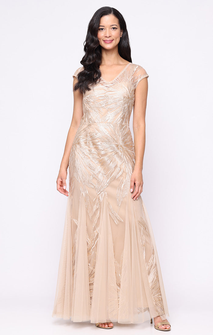 Mother of the Bride Dresses Mother of the Bride A Line Long Formal Evening Dress GOLD
