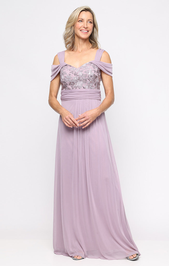 Formal Dresses Long Formal A Line Evening Dress Alex Evenings 81171925 Wisteria
