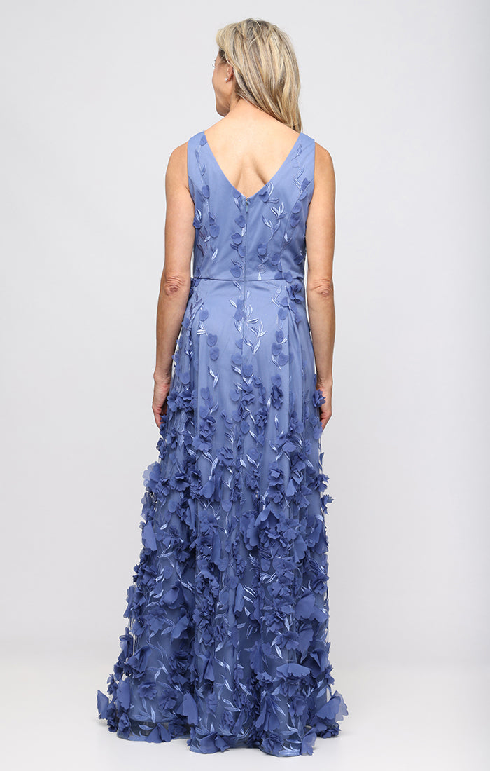 V-Neck Floor-Length Chiffon Formal A-Line Gown Alex Evenings 81171949
