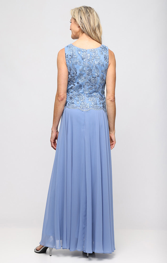 Square Floor-Length Chiffon Formal A-Line Gown with Lace Jacket Alex Evenings D-AE82171957