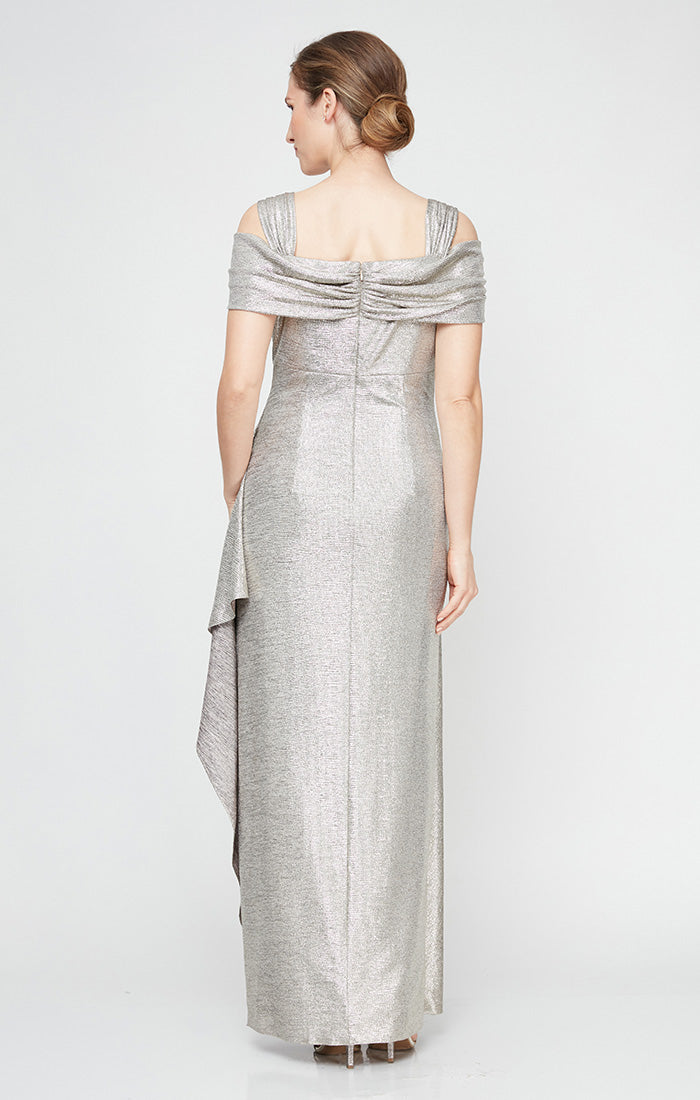 Formal Formal Slit Long Evening Petite Dress Champagne