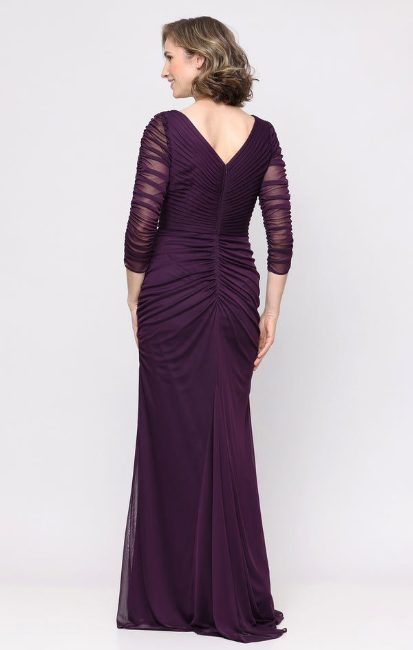 V-Neck Floor-Length Jersey Formal Sheath Alex Evenings 81321056