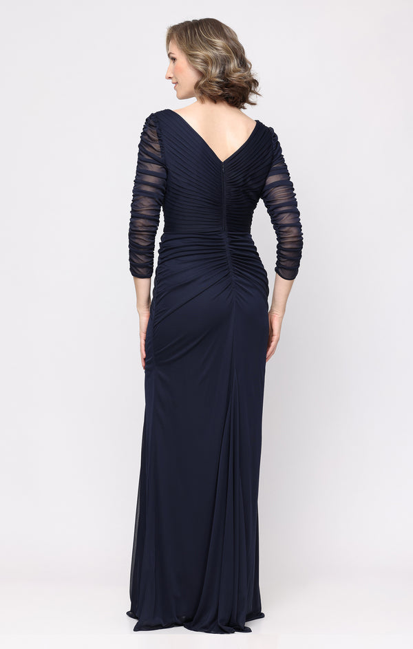 V-Neck Floor-Length Jersey Formal Sheath Alex Evenings 81321056