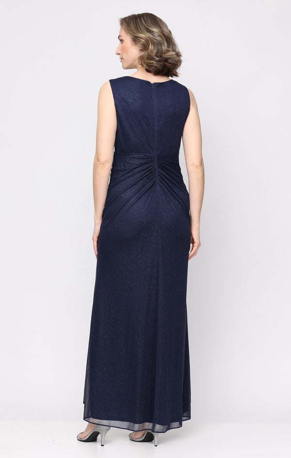 V-Neck Floor-Length Jersey Formal Fit & Flare Alex Evenings 8233139