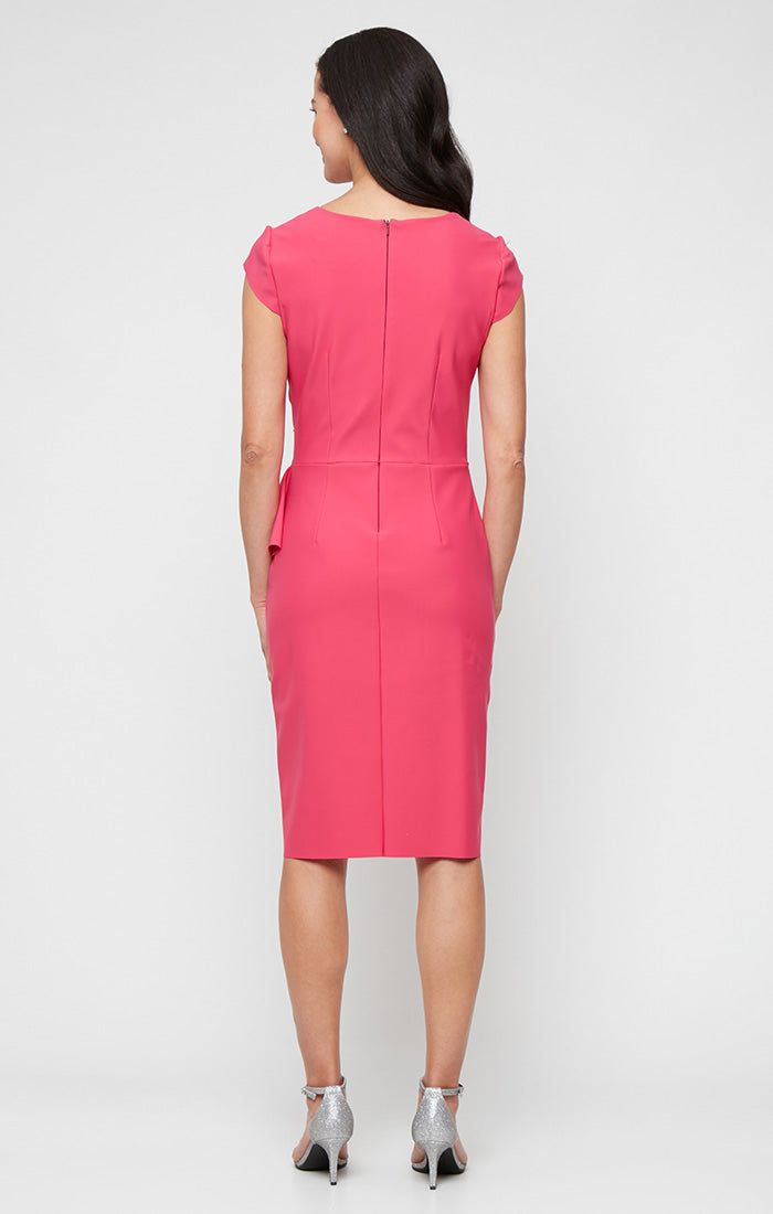 Mother of the Bride Dresses Pleated Short Mother of the Bride Cocktail Dress Geranium