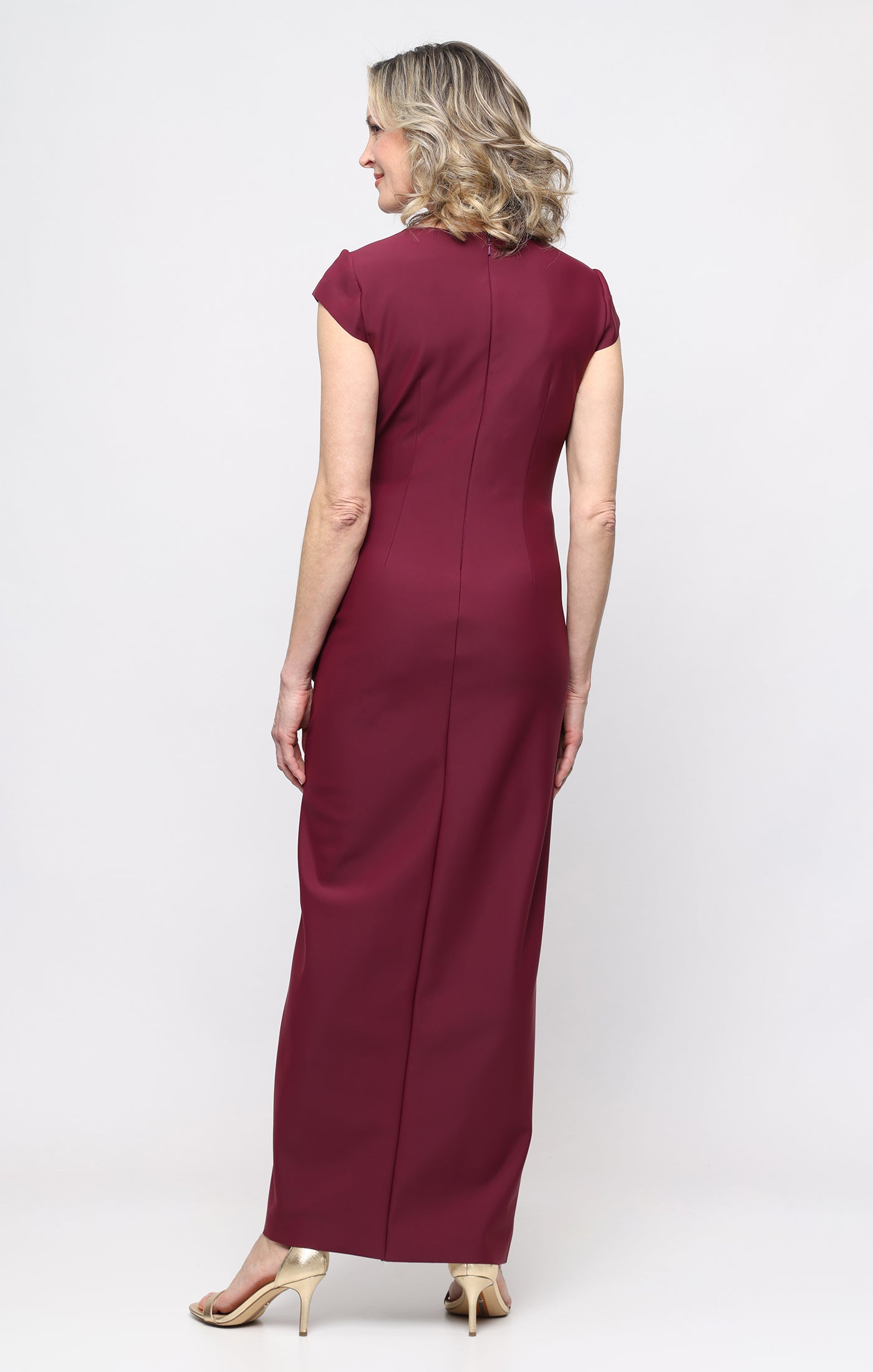 Square Floor-Length Crepe Formal Sheath Alex Evenings 8134484