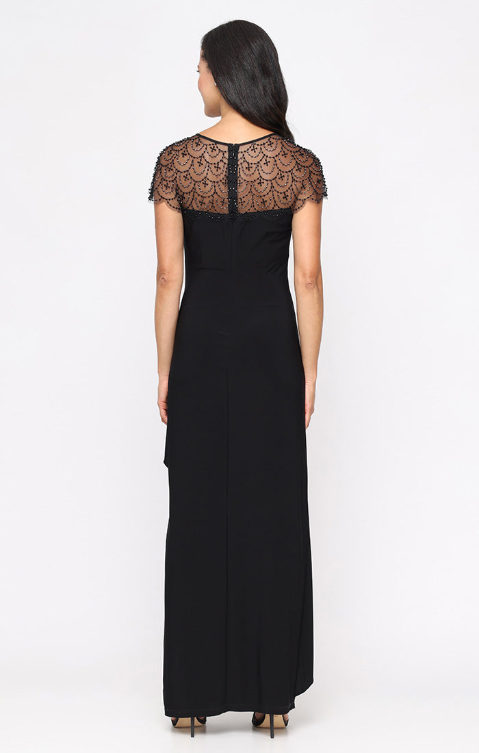 Mother of the Bride Dresses Beaded Long Formal Mother of the Bride Dress Black