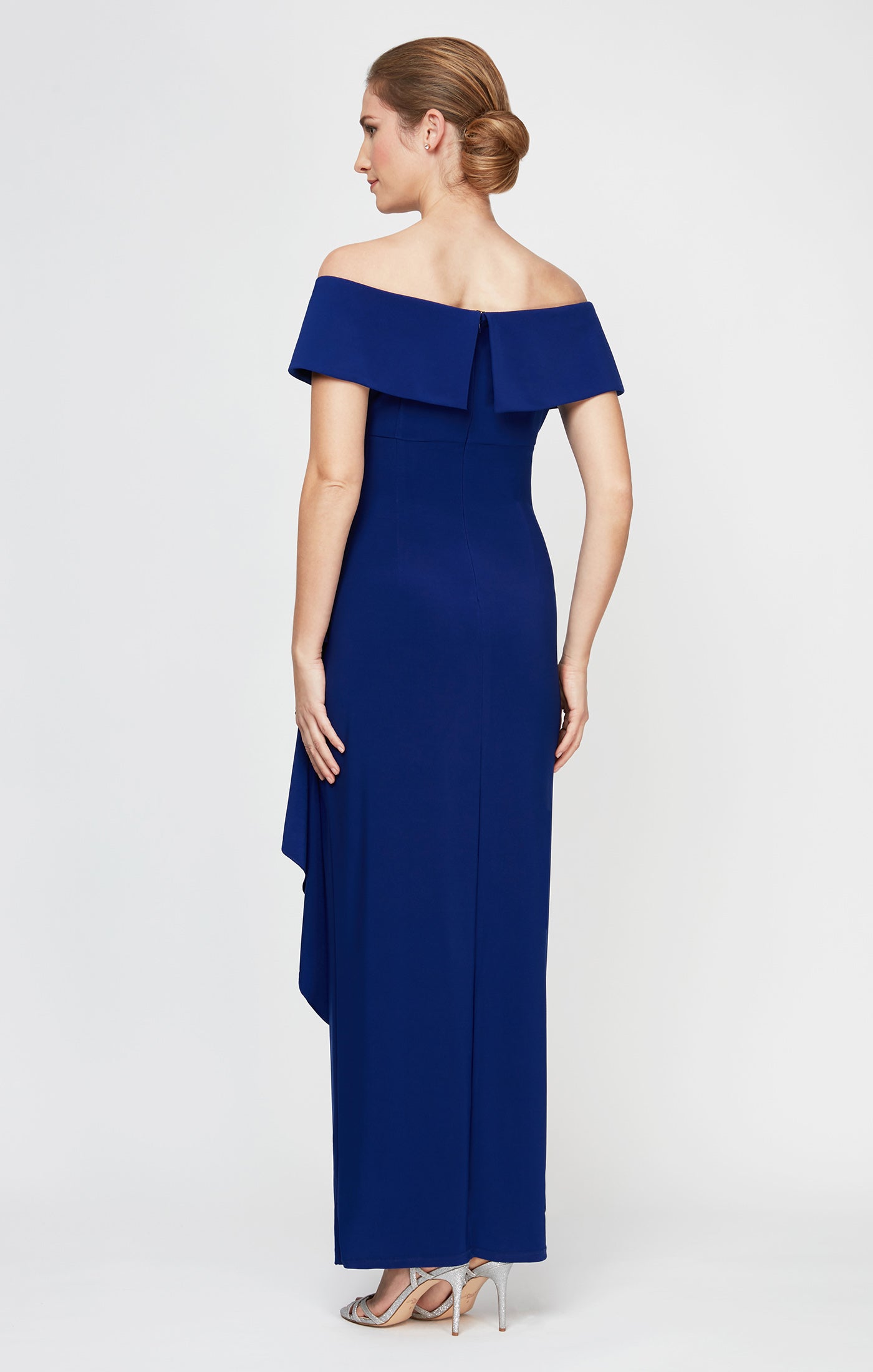 Off-the-Shoulder Floor-Length Jersey Formal Sheath Alex Evenings 81351714