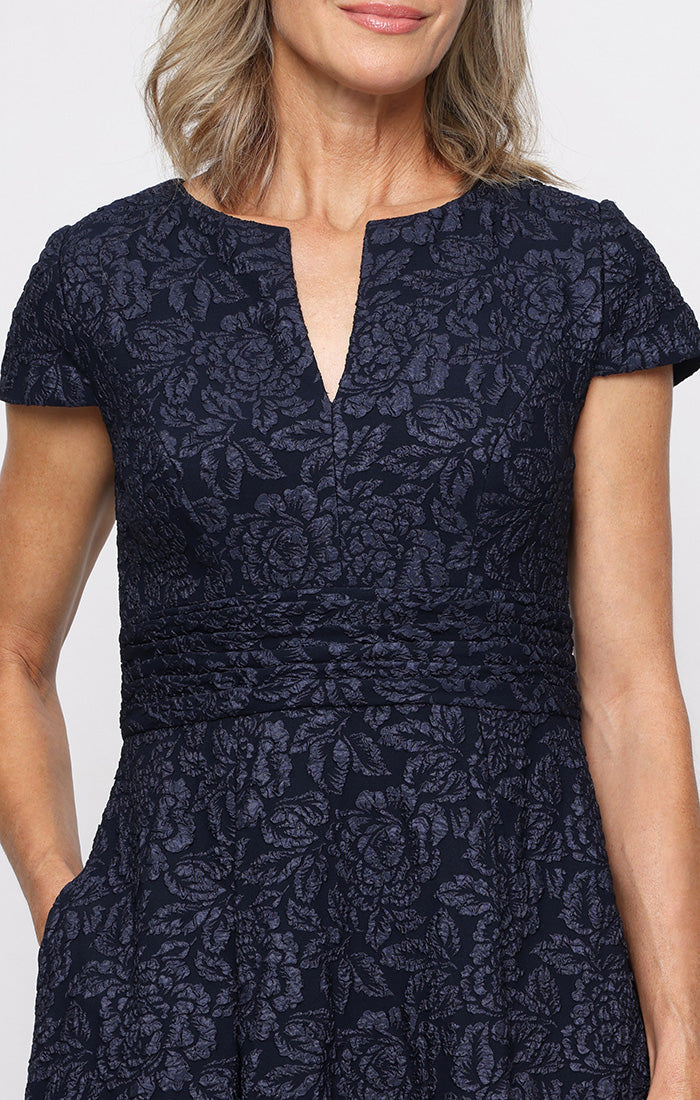 Mother of the Bride Dresses Long Formal Ball Gown Floral Mother of the Bride Dress Alex Evenings 8157047 Navy
