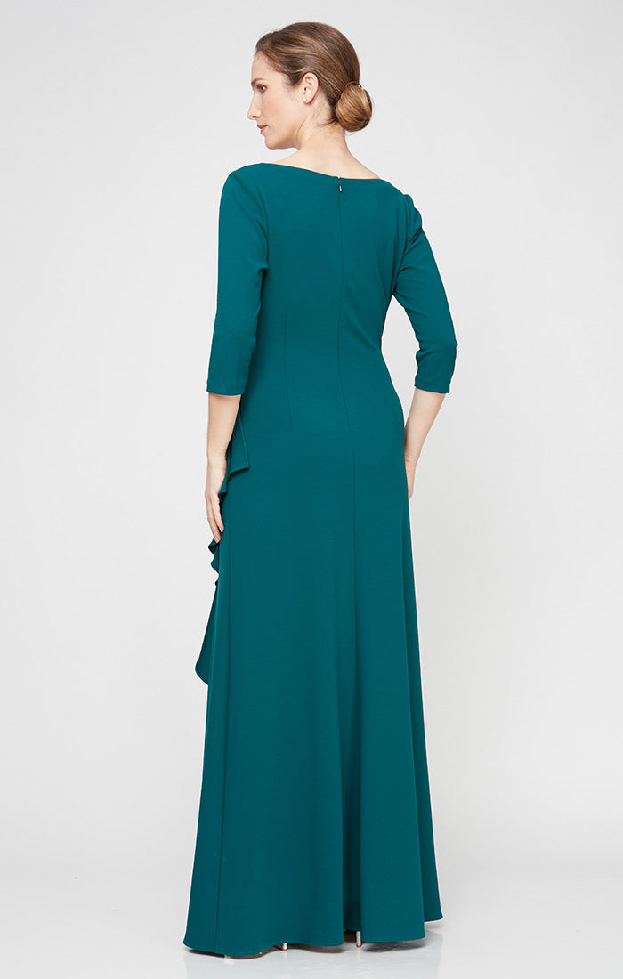Mother of the Bride Dresses Formal Long Mother of the Bride Ruffle Dress Deep Teal