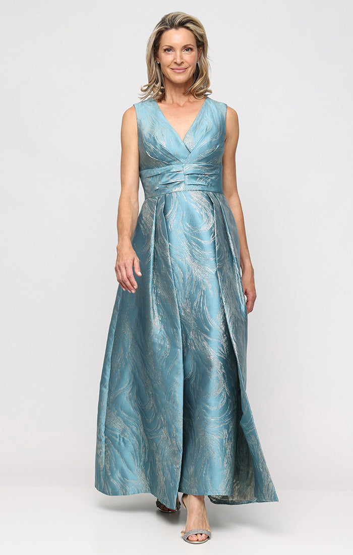 Formal Dresses Long Formal Ball Gown Dress Alex Evenings 8181257 Teal Gold