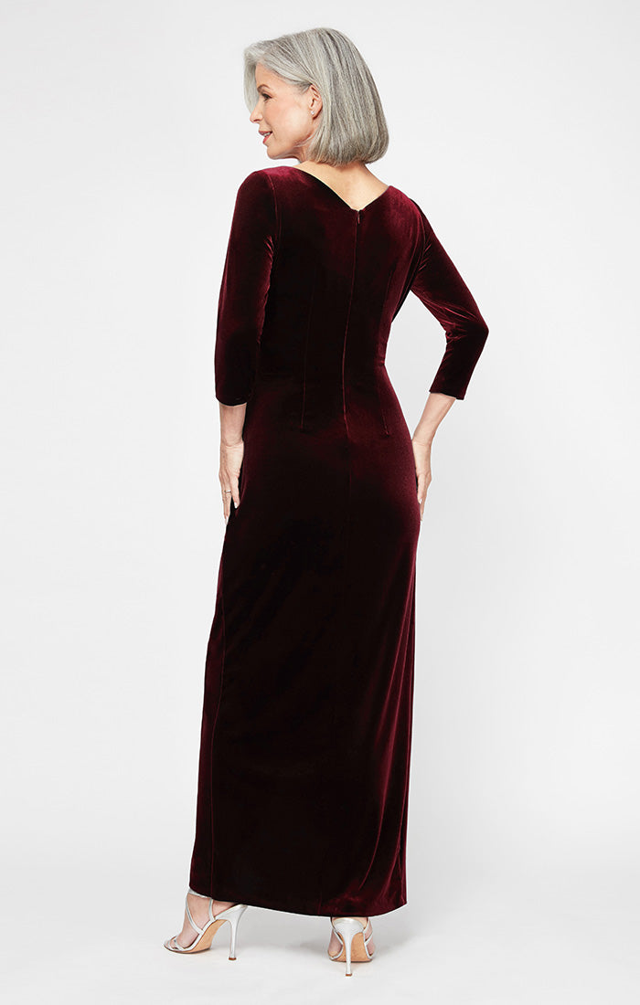 Alex Evenings Long Formal Velvet Dress 81918583 - The Dress Outlet