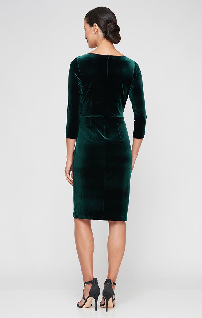 Mother of the Bride Dresses Short Velvet Mother of the Bride Cocktail Dress Forest