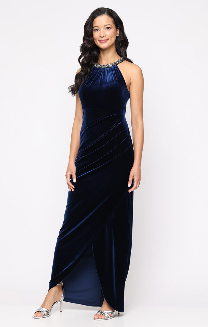 Formal Dresses Long Velvet Formal Evening Dress Imperial