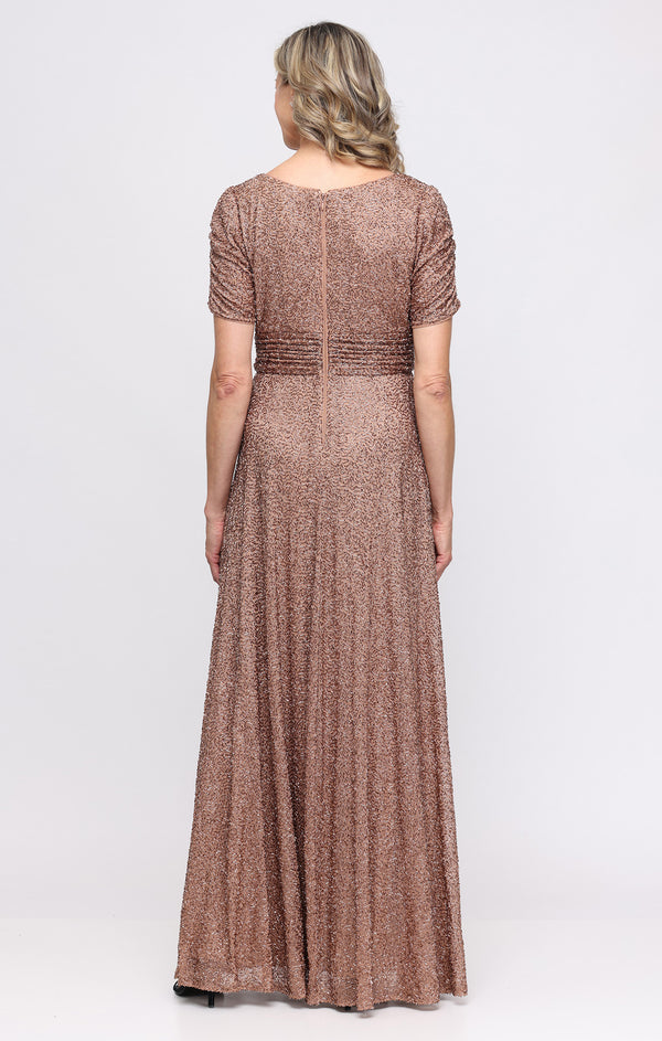 V-Neck Floor-Length Sequin Evening A-Line Alex Evenings 84961055