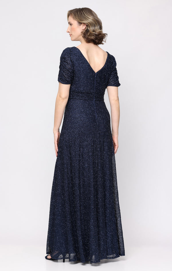 V-Neck Floor-Length Sequin Evening A-Line Alex Evenings 84961055