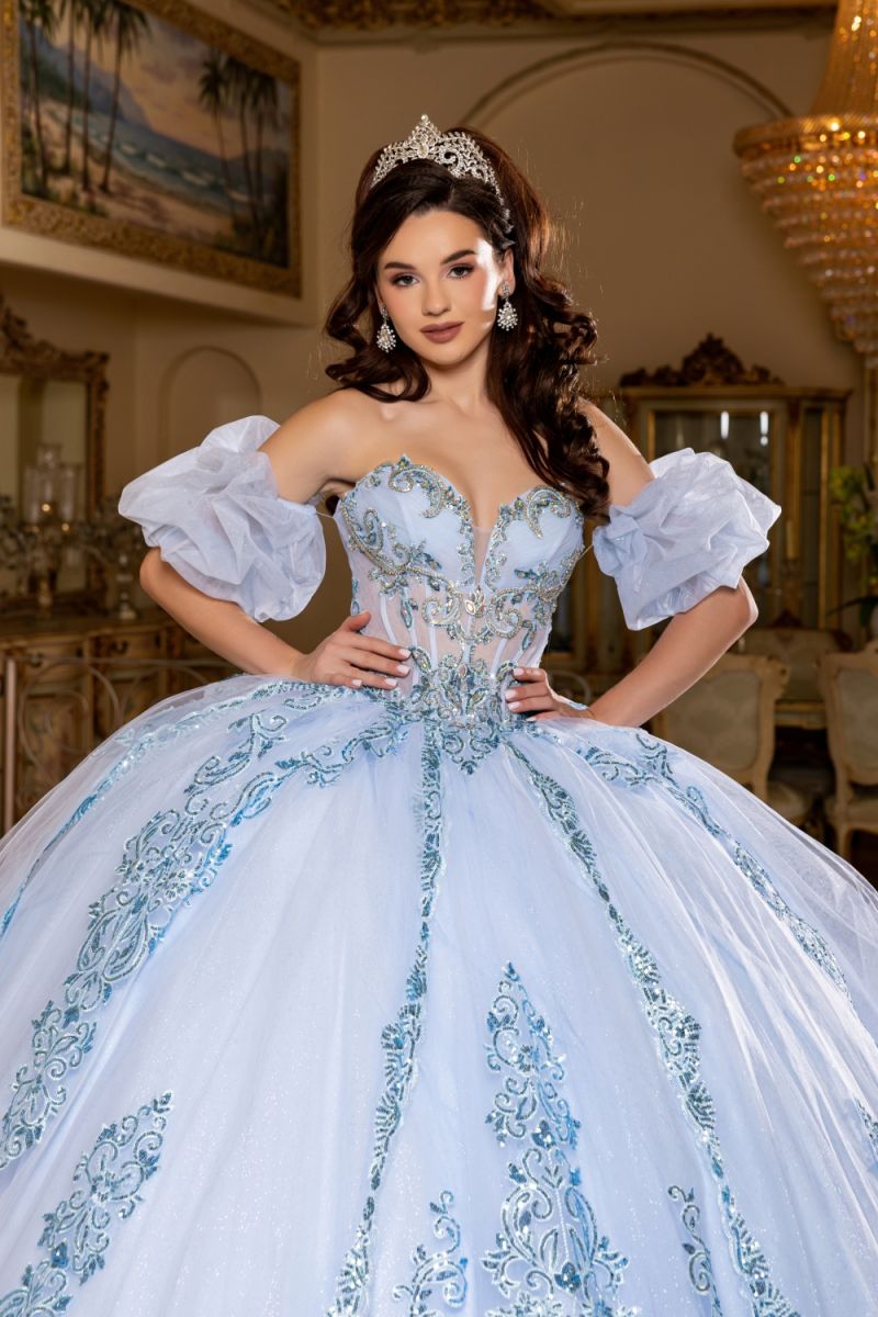 Sweetheart Floor-Length Tulle Quinceañera Ball Gown May Queen LK290