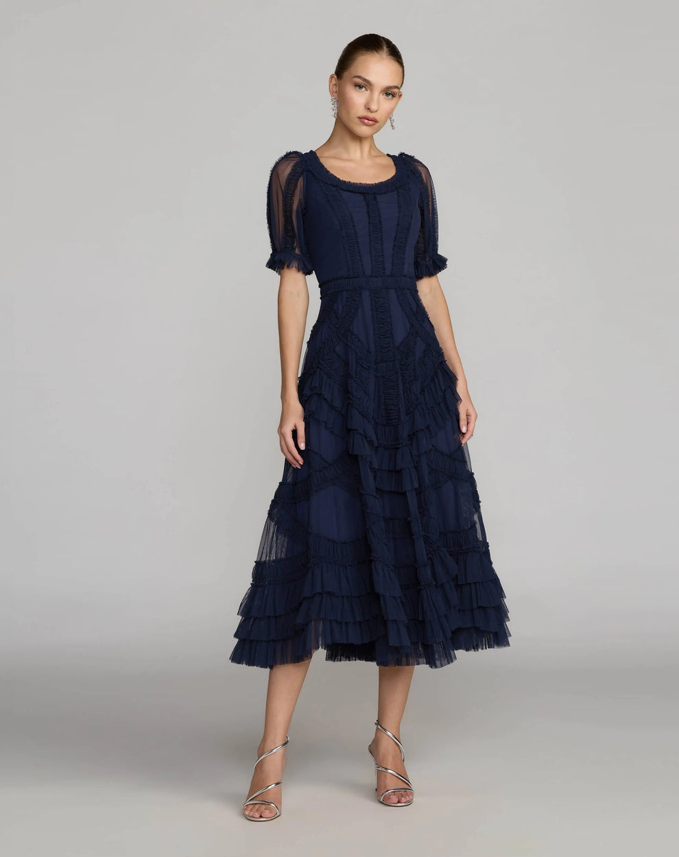 Scoop Midi Tulle Formal A-Line Mac Duggal 998248P