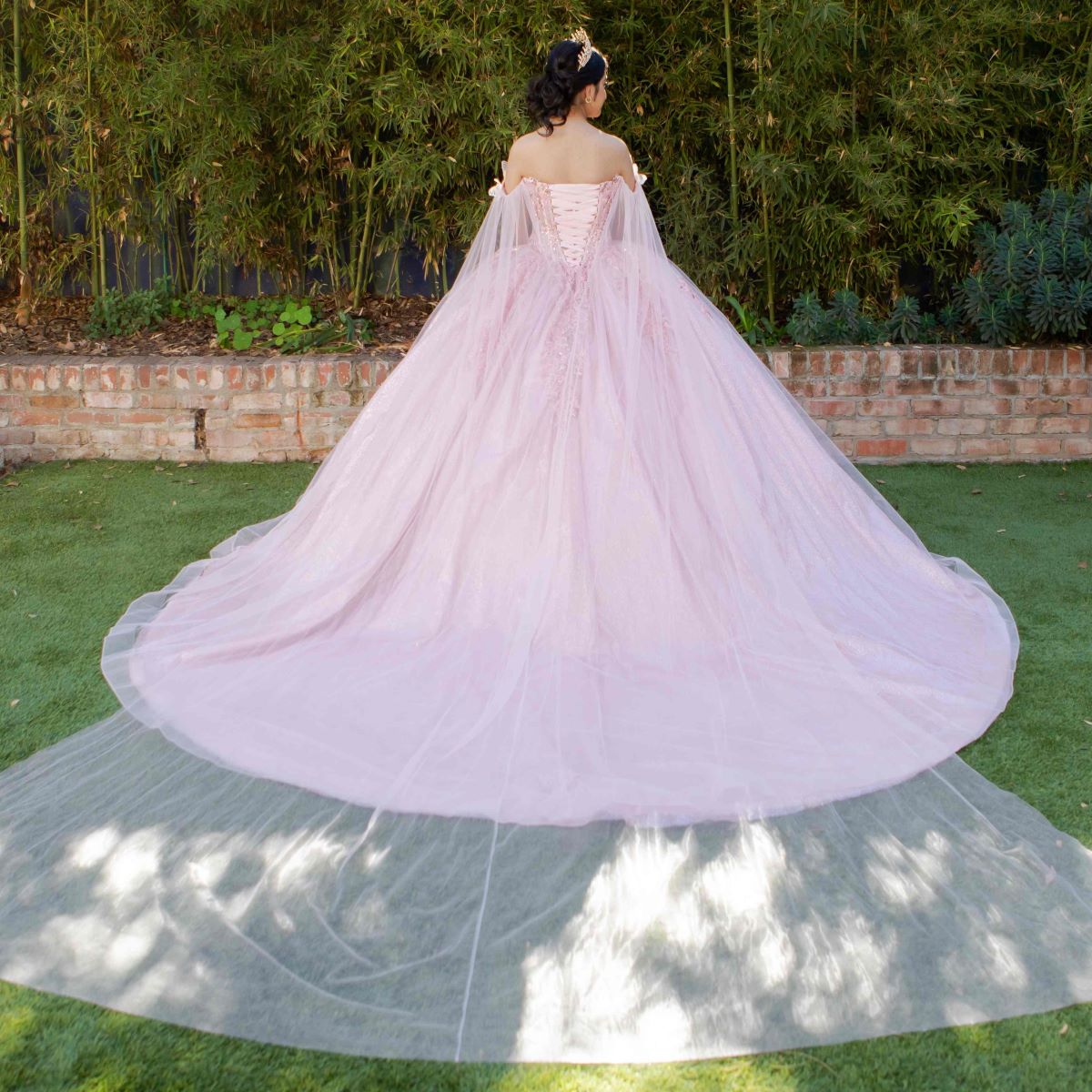 Quinceniera Dresses Floral Sequin Ball Gown Quinceanera Dress Cinderella Couture 8270J Rosegold
