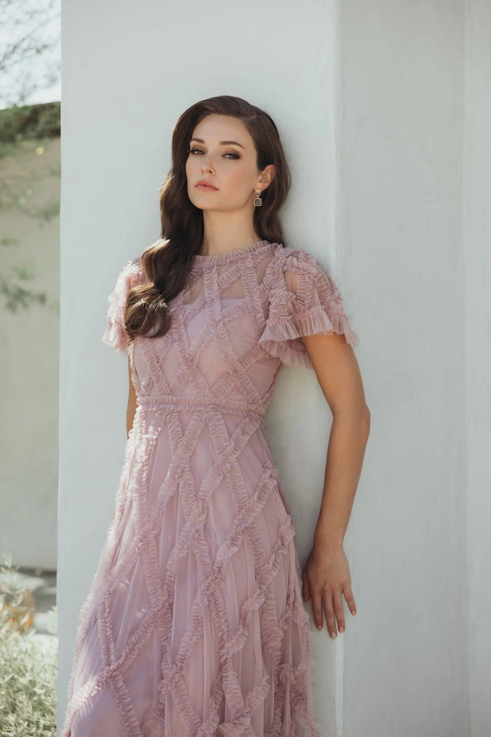 Mother of the Bride Dresses Long A Line Formal Ruffle Mother of the Bride Dress Heather